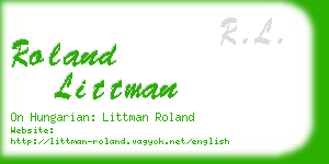 roland littman business card